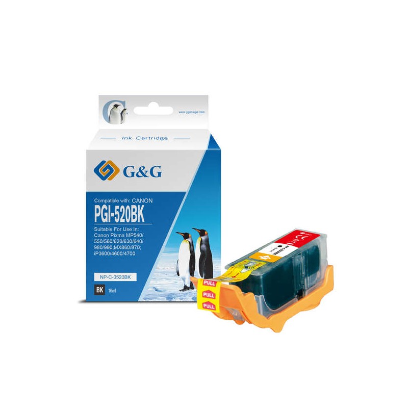 GeG Canon PGI520 Nero Cartuccia d'inchiostro generica a pigmenti - Sostituisce 2932B001