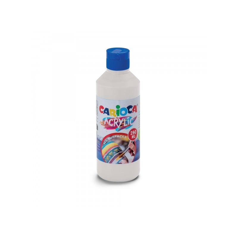 Tempera acrilica Carioca 250 ml - Colori lucidi e resistenti alla luce - Effetto tridimensionale - Adatta a tutte le sup