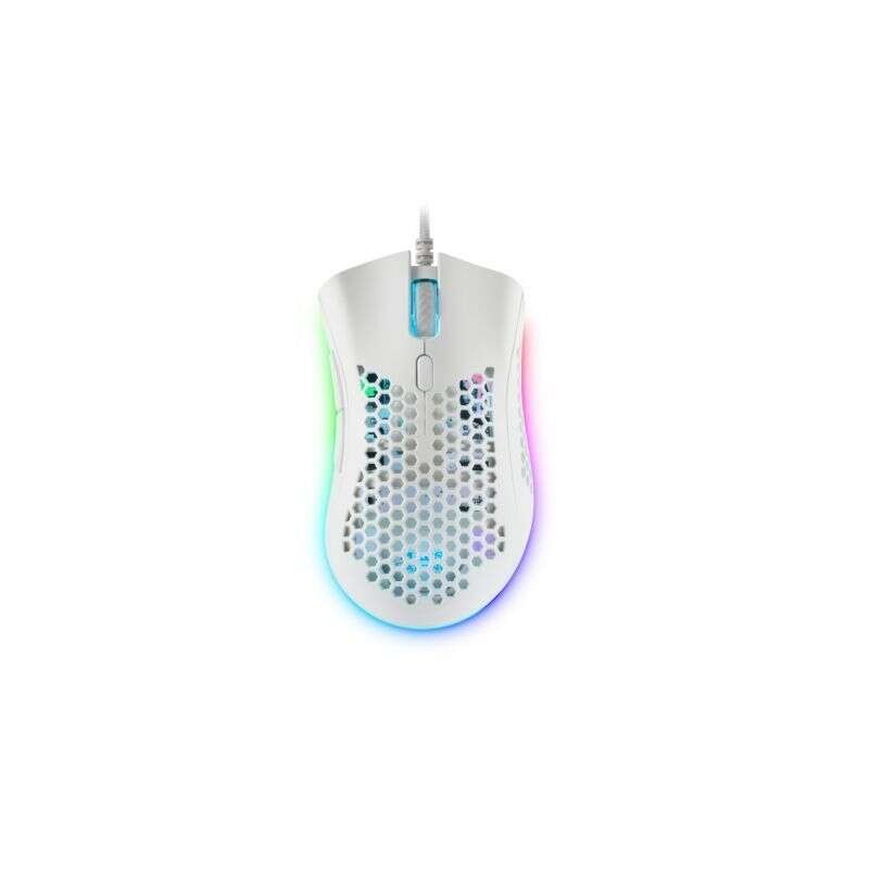 Mouse da gioco USB Mars Gaming MMEX 32000dpi - Alloggiamento a pannello perforato - 7 pulsanti programmabili - Illuminaz