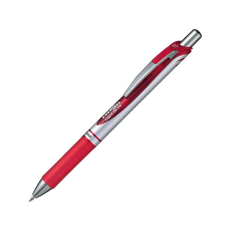 Penna a sfera retrattile Pentel Energel - Inchiostro gel - Punta 0.7 mm - Tratto 0.35 mm - Ricaricabile - Impugnatura Gr