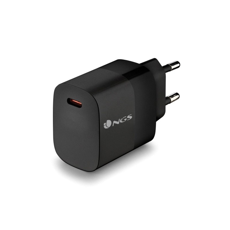 NGS Bud 20W Caricatore da parete GaN universale 20W ultraveloce - 1x USB-C PD e PPS - Nero