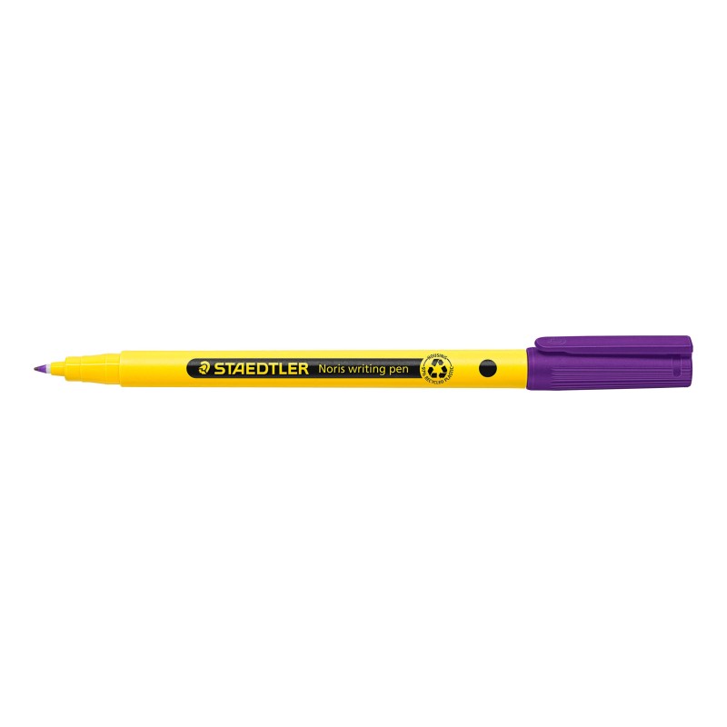 Staedtler 307 Noris - Penna a punta fine - Tratto 0.6 mm circa - Inchiostro a base d'acqua - Fusto in plastica riciclata