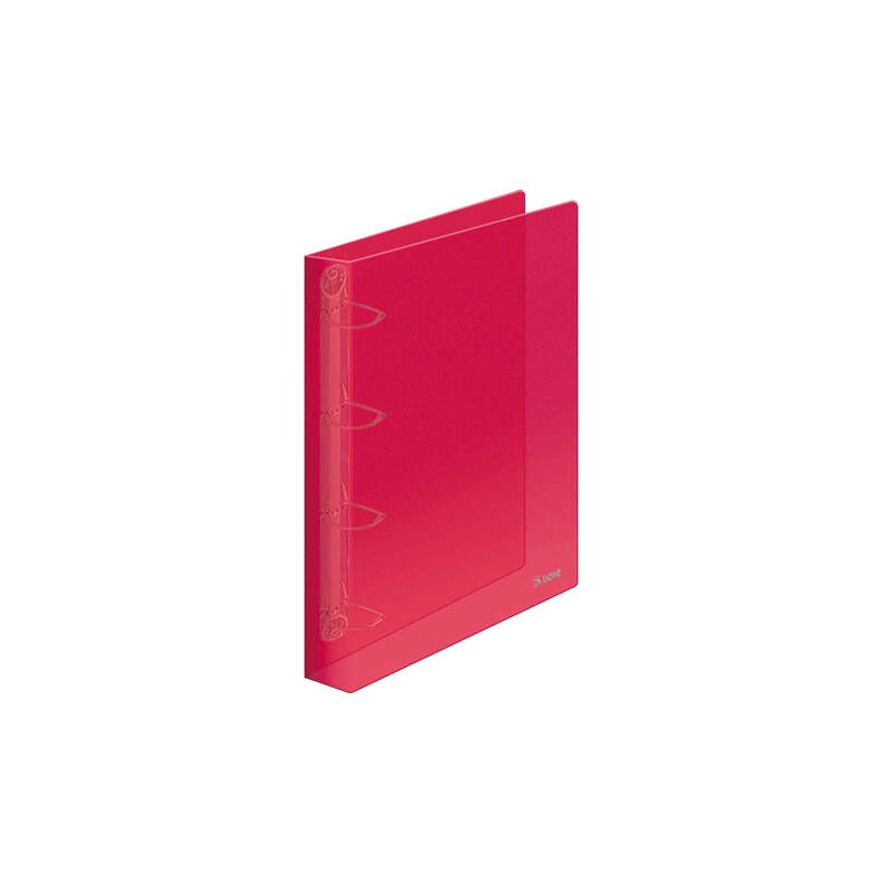 Dohe Raccoglitore misto ad anelli 4 anelli 25mm A4 - Polipropilene traslucido - Colore rosso