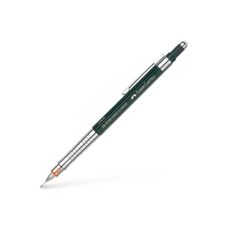 Matita meccanica Faber-Castell TK-Fine Vario L HB 1mm - Con gomma - Clip in metallo - Colore verde