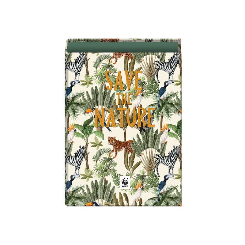 Dohe WWF Save the Nature Raccoglitore a 4 anelli formato Folio - Copertina in cartone foderato - Anelli nichelati da 40 