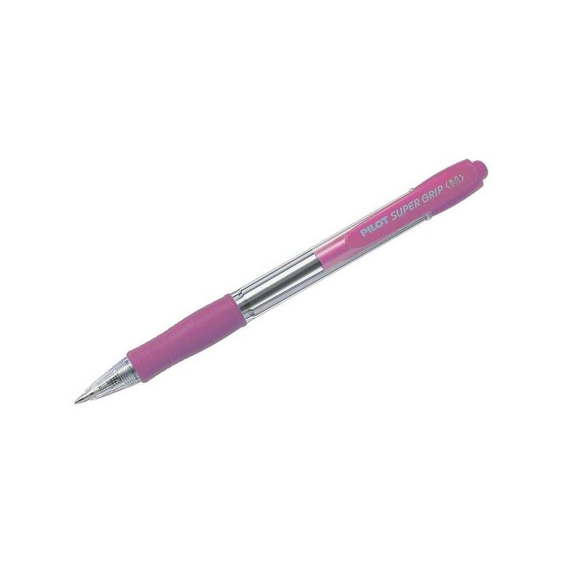 Pilot SuperGrip Penna a sfera retrattile - Pennino da 1.0 mm - Tratto 0.27 mm - Inchiostro a base d'olio - Impugnatura e
