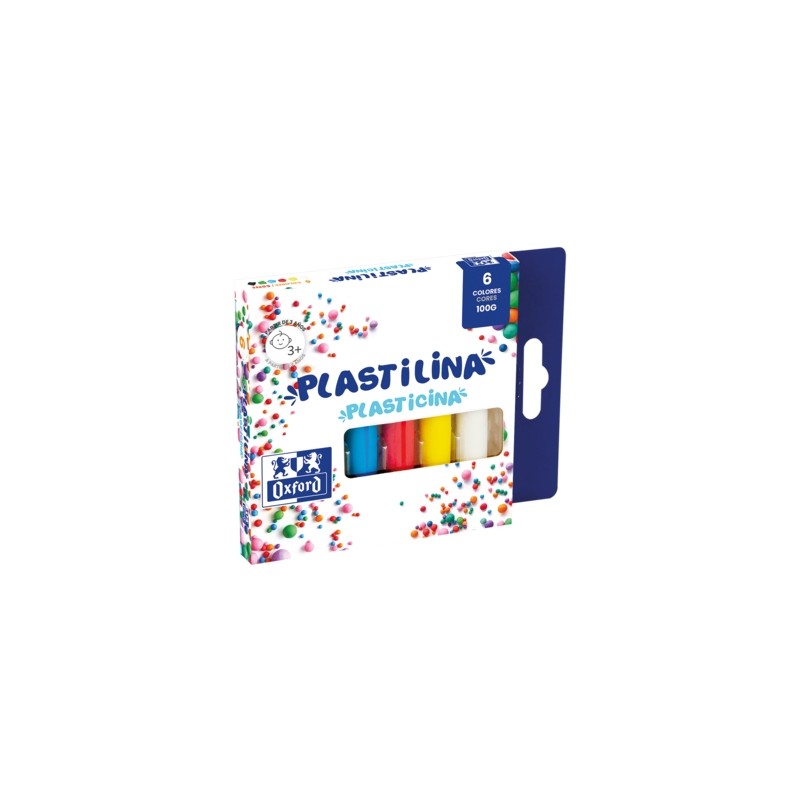 Plastilina Oxford 6 colori 100gr - Ideale per modellare e creare figure - Texture morbida e malleabile - Colori assortit