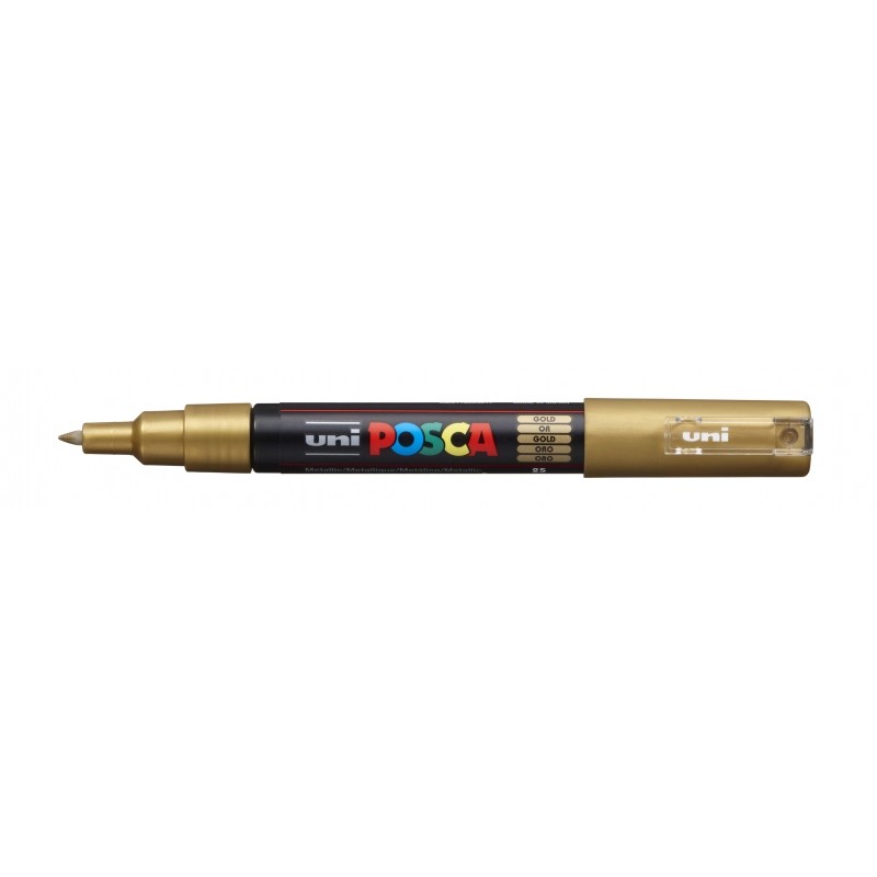 Posca PC-1M Pennarello - Punta conica in poliestere da 0.7 mm - Inchiostro a base d'acqua - Resistente alla luce - Color