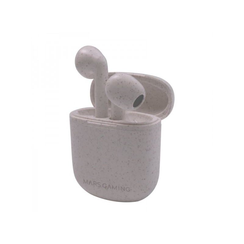 Mars Gaming MHI-ECO Cuffie ecologiche TWS - Materiali sostenibili - Bluetooth 5.1 - Suono ad alta fedeltà - Autonomia 2