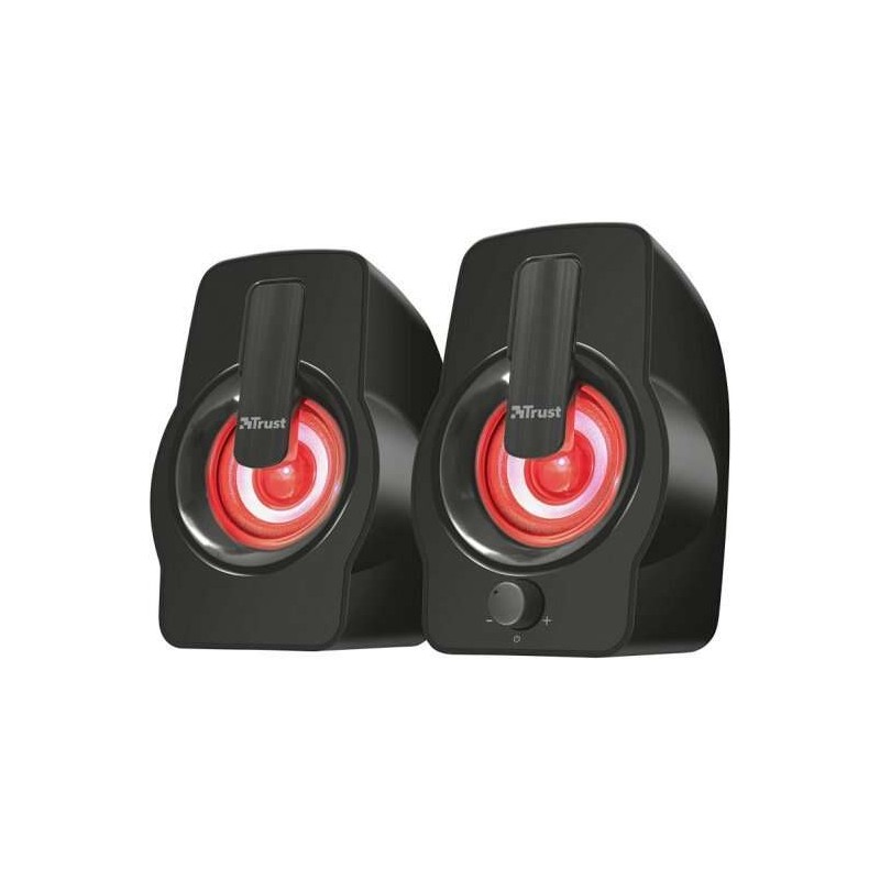 Trust Gemi Altoparlanti USB 2.0 12W - Illuminazione RGB - Controllo del volume - Cavo da 1.40 m - Colore nero