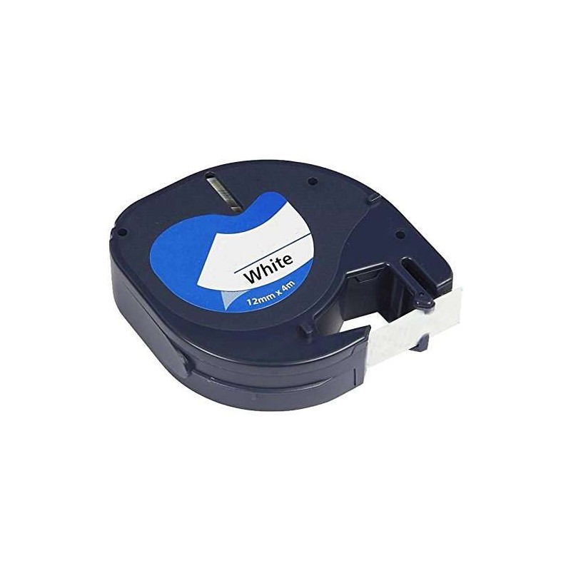 Dymo LetraTag S0721510 Nastro per etichette generico per stampanti di etichette - Testo nero su sfondo bianco - Larghezz