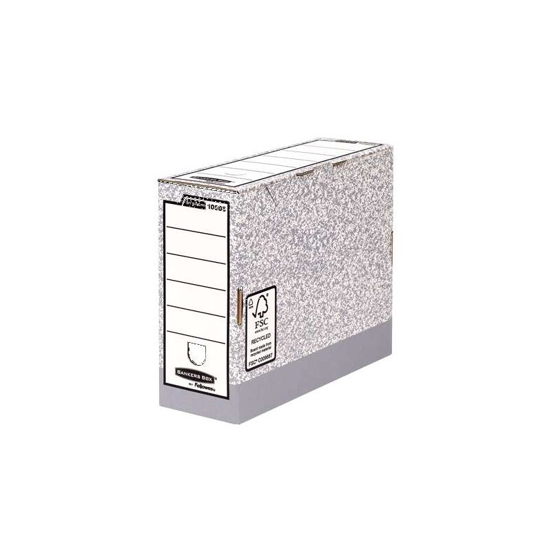 Fellowes Bankers Box 100mm A4 Definitive Box File - Montaggio automatico Fastfold - Cartone riciclato certificato FSC - 