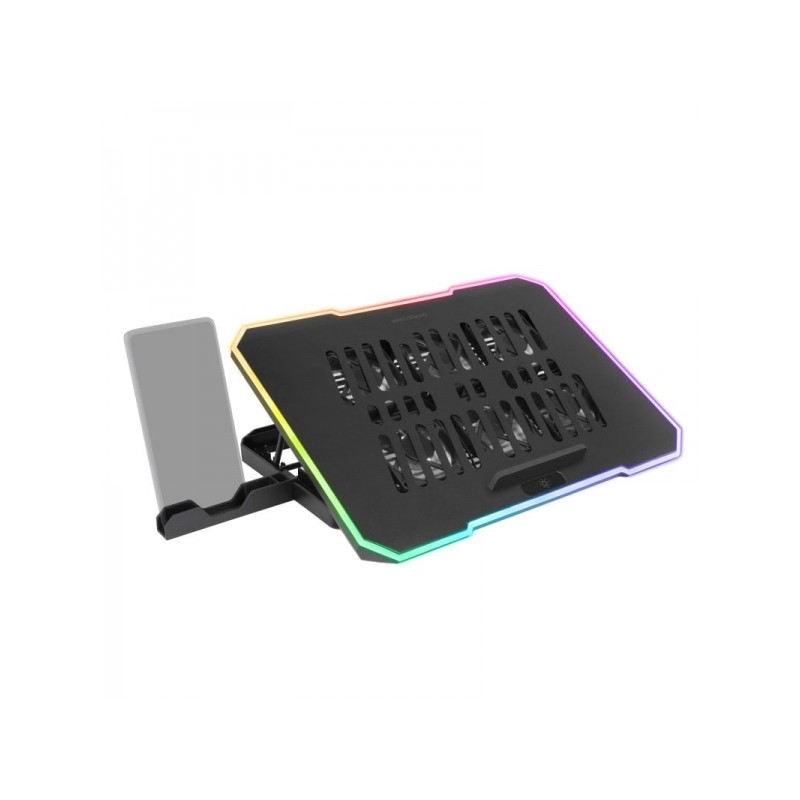 Mars Gaming MNBC7 Base Cooler - 6 ventole controllabili - Altezza regolabile - Supporto mobile integrato - 2 porte USB 2