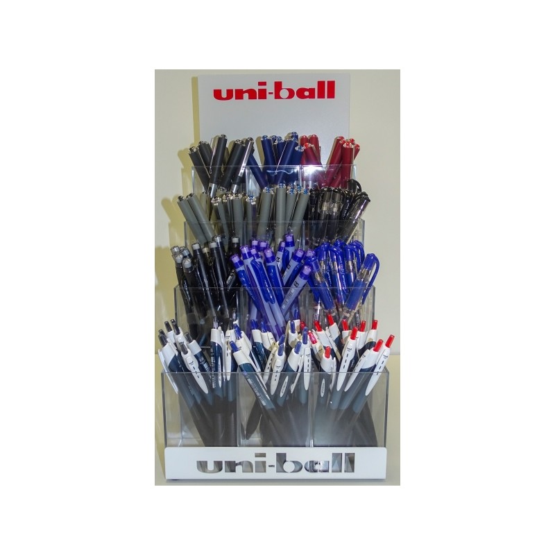 Display Uni-ball di 144 strumenti di scrittura assortiti - gamme assortite - colori assortiti
