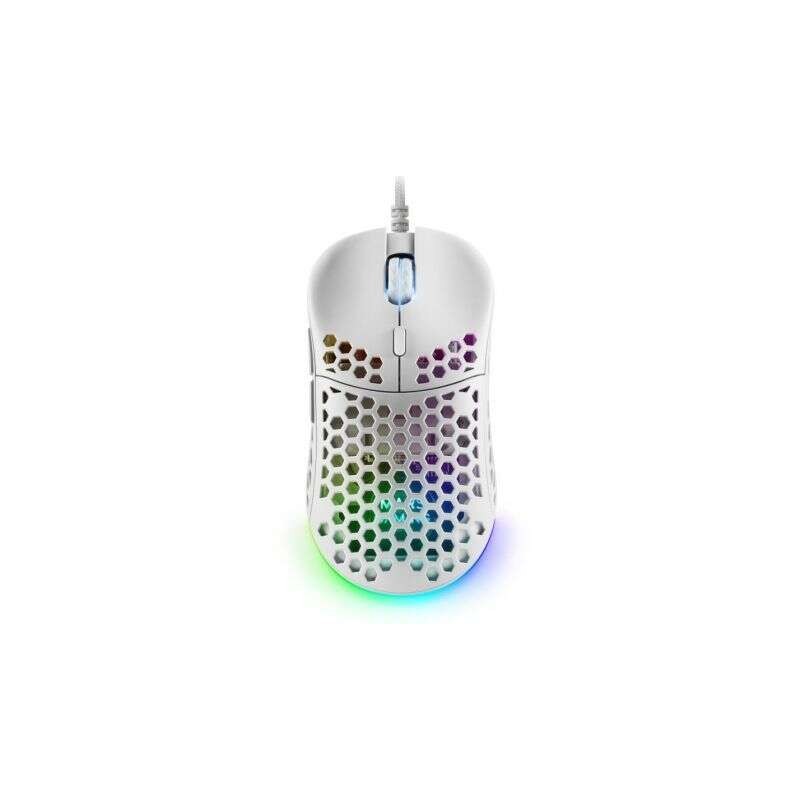 Mars Gaming MM55 Mouse da gioco USB 12800dpi - Alloggiamento a pannello perforato - 5 pulsanti - Illuminazione RGB Chrom