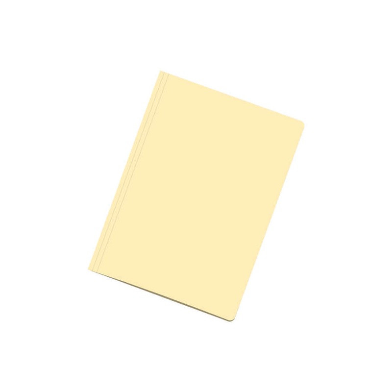 Dohe Confezione da 50 cartelline in cartone - Formato Folio - Fessura per fissaggio - Colore giallo chiaro