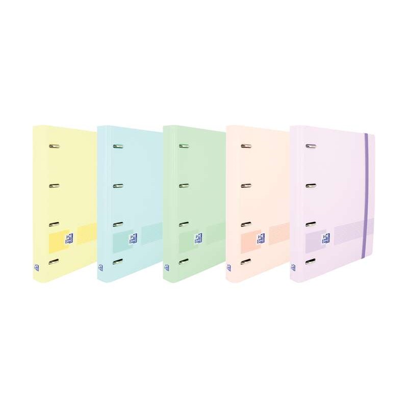Raccoglitore Oxford Europeanbinder Live e Go a 4 anelli formato A4+ con refill a griglia 5x5 mm e foratura a 4 fori - Co