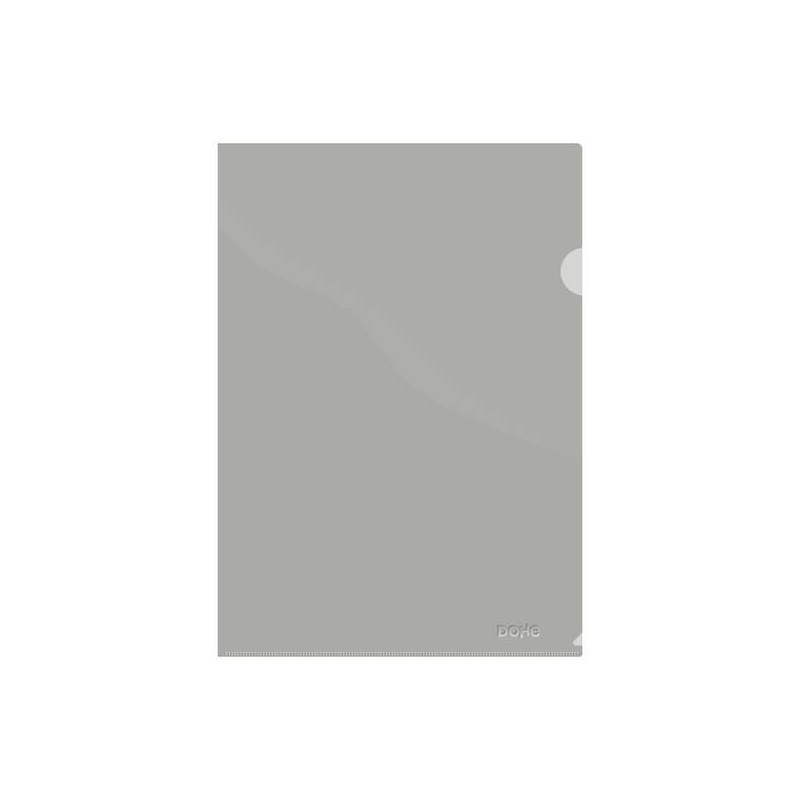 Dohe Dossier Premium formato A4 - 210x297 mm - In polipropilene traslucido da 180 micron - Colore grigio
