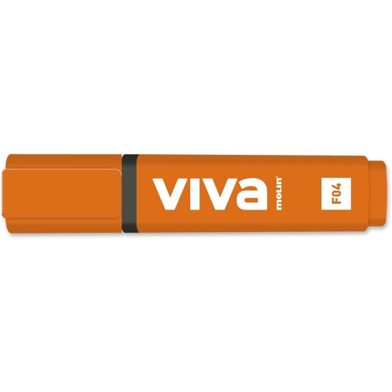 Molin Viva Marcatore fluorescente - Da 1 a 5 mm - Inchiostro a base d'acqua - Colore arancio