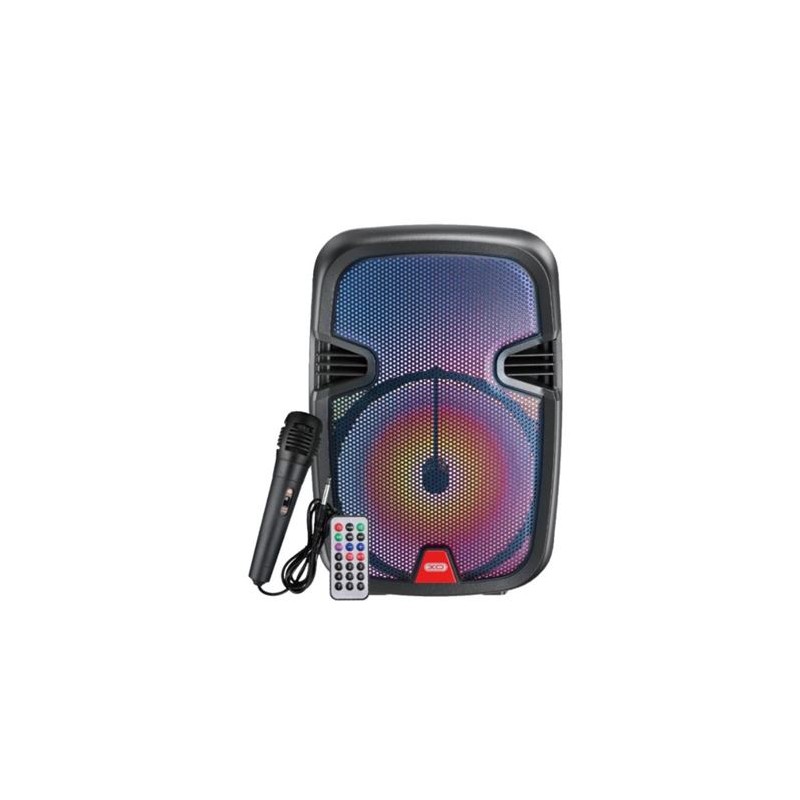 XO F51 Altoparlante Karaoke - Bluetooth 5.0 - 10W - Funzione TWS - Illuminazione RGB - Microfono a filo - Telecomando - 