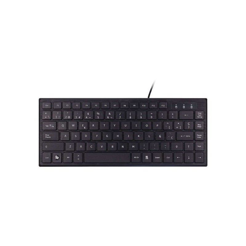 Unykach KB302 Mini tastiera USB con 83 tasti - Ultra sottile - Nero