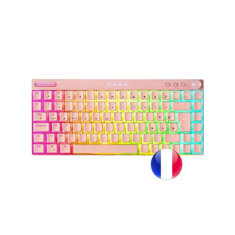 Tastiera Mars Gaming Premium - Tripla connessione - Dimensioni ultra-compatte 75% - Interruttore antipolvere Outemu SQ P