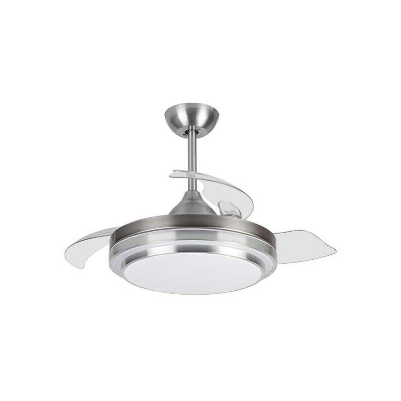 Orbegozo CP 110105 Ventilatore da soffitto Elegance - Potente motore a corrente continua - Pale retrattili - Luce LED di