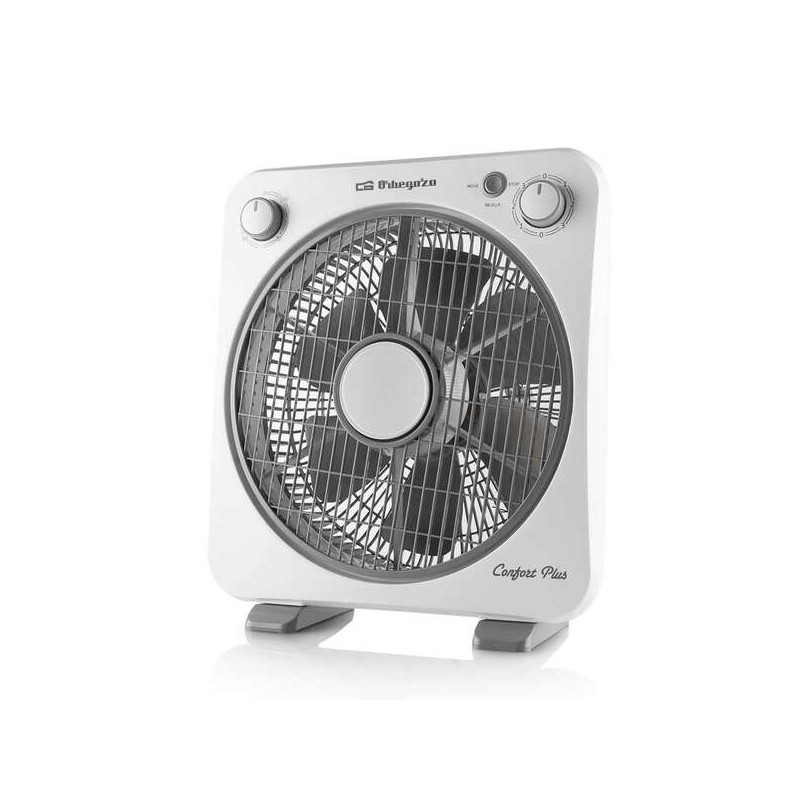 Orbegozo BF 0138 Box Fan - Raffredda e ventila con potenza e silenziosità - Portatile e pratico - Timer da 60 minuti