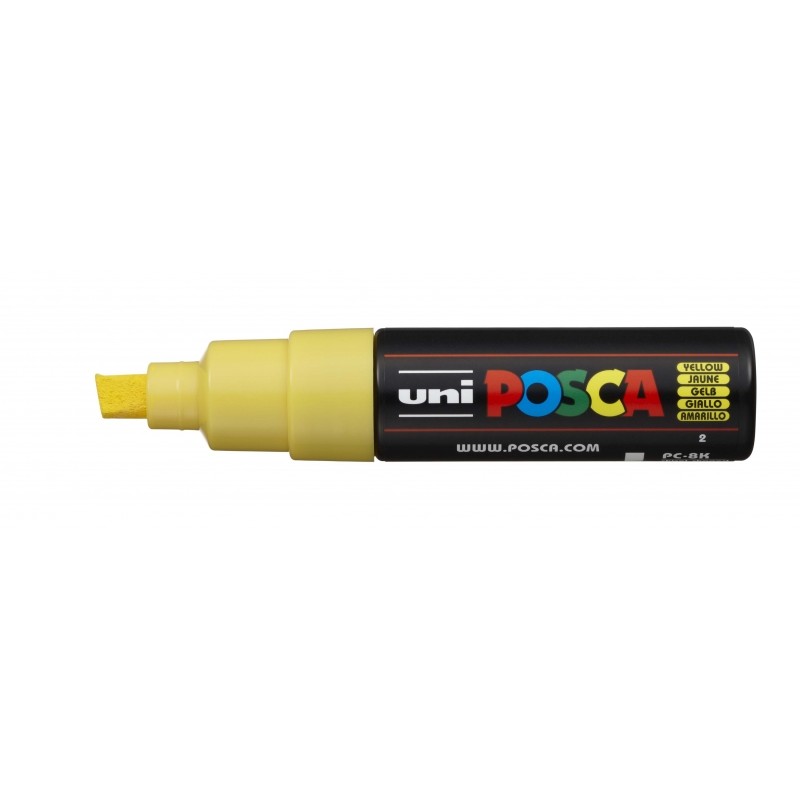 Posca PC-8K Pennarello - Punta smussata acrilica 8mm - Inchiostro a base d'acqua - Resistente alla luce - Non permanente