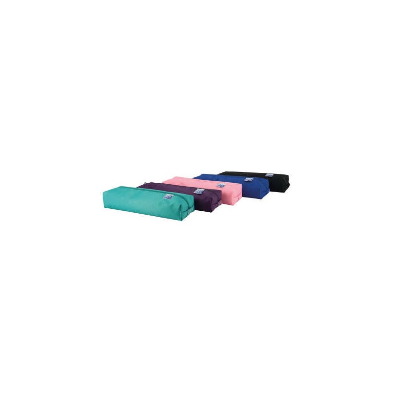 Astuccio rettangolare medio per matite Oxford Kangoo Teens - Banda elastica per fissaggio al notebook - Colori assortiti