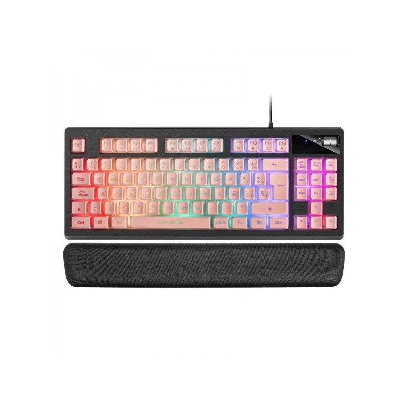 Tastiera da gioco Mars Gaming MKAX - Illuminazione RGB 9 effetti - Design compatto TKL - Tecnologia H-Mech - Controllo d