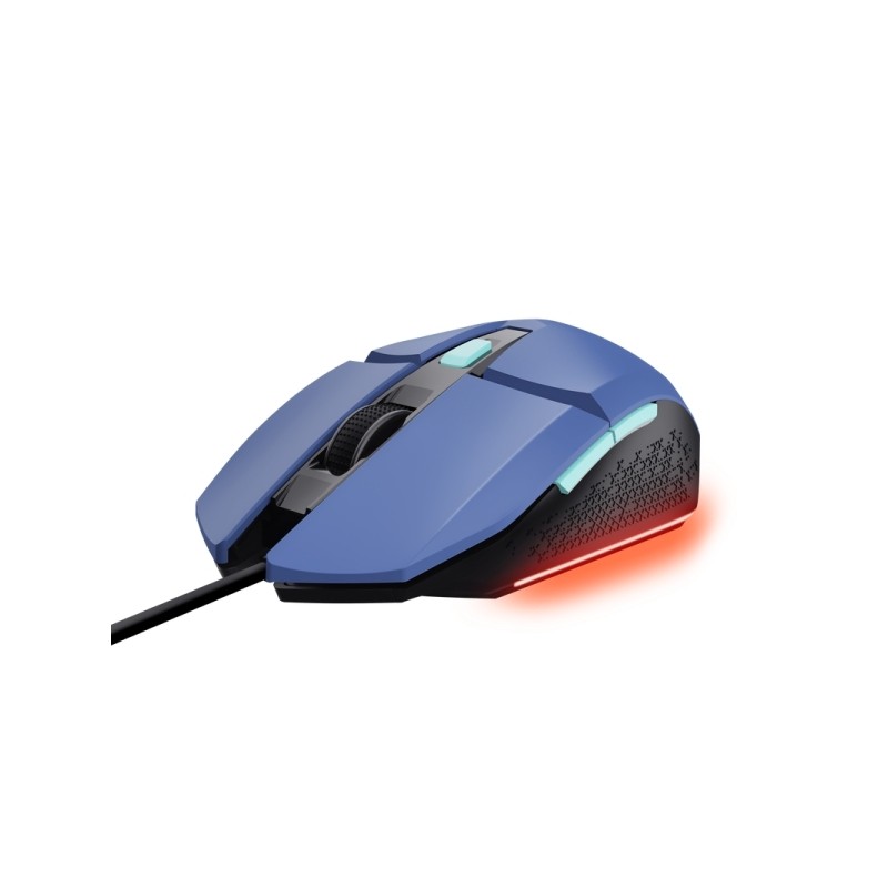 Mouse da gioco illuminato Trust Felox - Velocità regolabile fino a 6400 DPI - 3 impostazioni LED multicolore - 6 pulsan