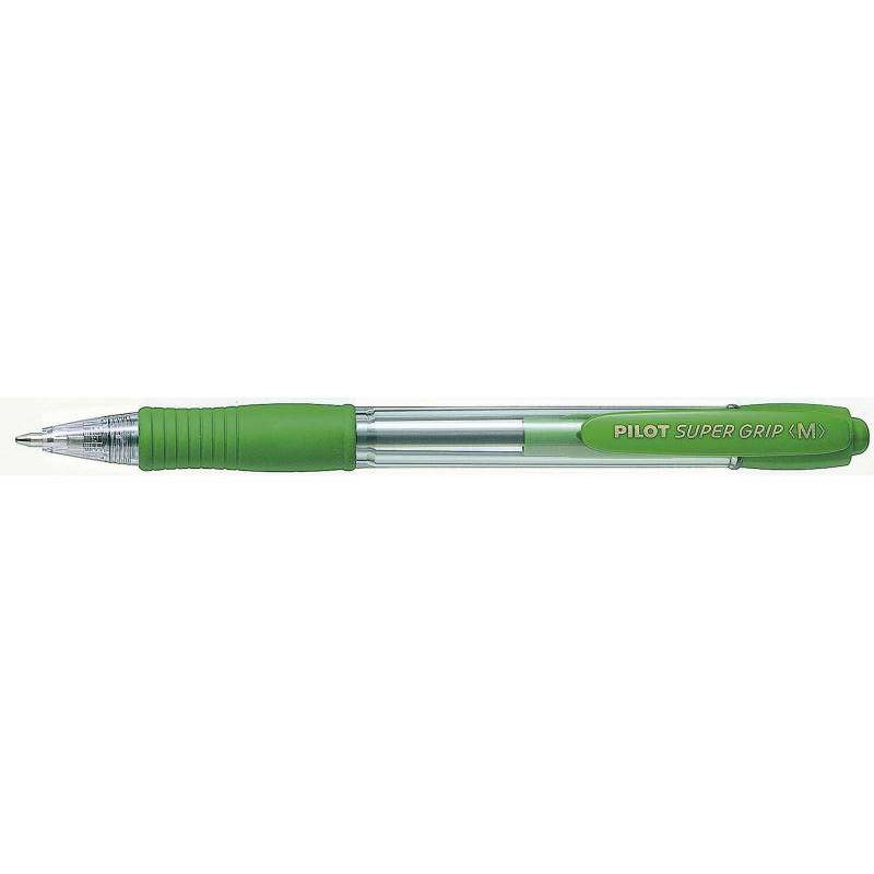 Pilot SuperGrip Penna a sfera retrattile - Tondo 1.0 mm - Tratto 0.27 mm - Inchiostro a base d'olio - Impugnatura ergono