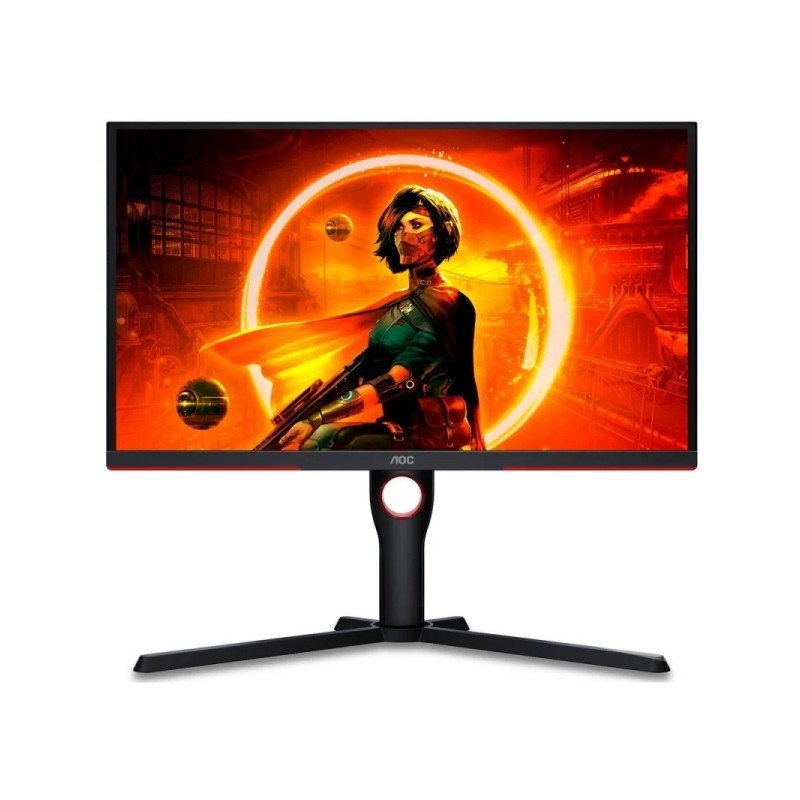 Monitor AOC 24.5 LED VA FullHD 240Hz FreeSync Premium - Risposta 1ms - Regolabile in altezza. orientabile e inclinabile 