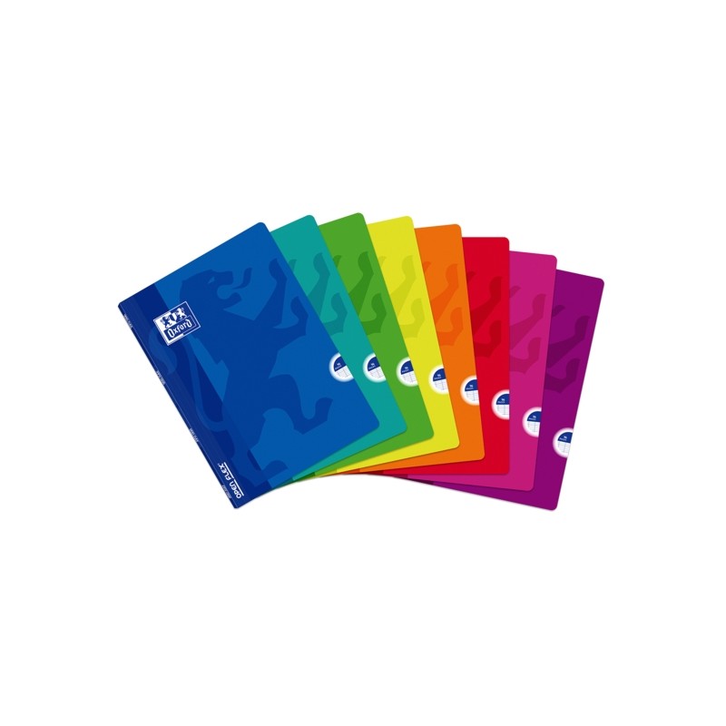 Quaderno Oxford School Openflex A4 con punti metallici - Copertina in plastica resistente - Layout 3.5 con margine - 48 