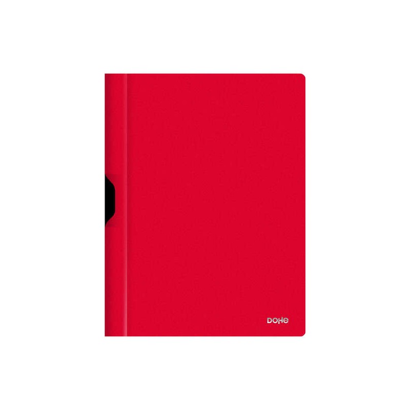 Dohe Dossier con clip in metallo - Formato A4 - In polipropilene opaco 350 micron - Colore rosso