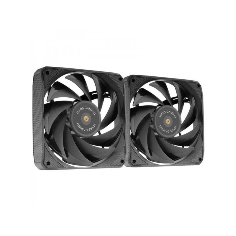 Mars Gaming MF-NCLX2 PWM Fan Kit - Pale della ventola ibride - Cuscinetti in rame FDB - Cuscinetti antivibrazione - Cont