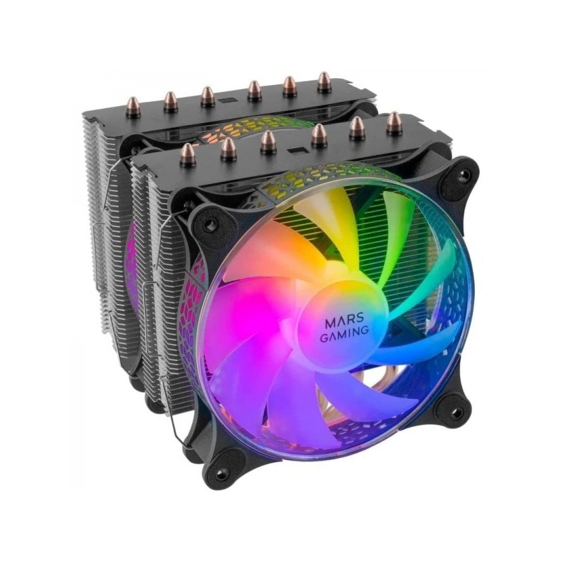 Dissipatore Mars Gaming MCPU-XT - Prestazioni estreme 300W TDP - Dual Tower - 6 heatpipes HCT - Compatibile con ARGB - M