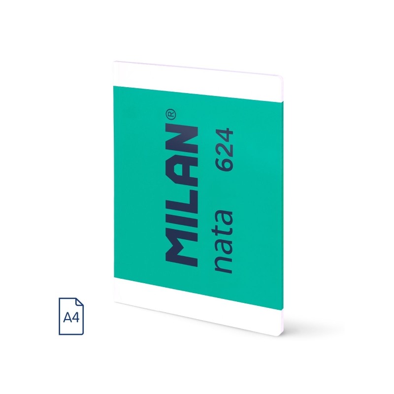 Milan Nata 624 Quaderno formato A4 5x5mm quadrato - 48 fogli da 95 gr/m2 - Microperforato - Colore verde