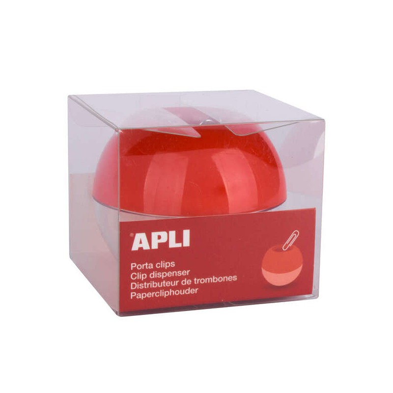 Apli Magnetic Paper Clip Holder - Include 35 graffette da 1½ - Salvaspazio con grande capacità (Ø 70x60 mm) - Facile 