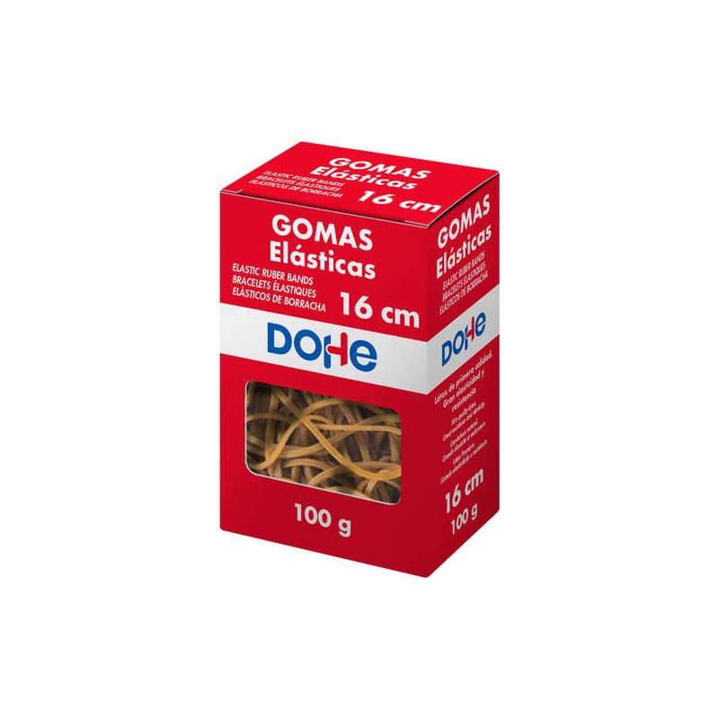 Gomma Dohe per impieghi gravosi - Lunghezza 16 mm - In lattice altamente elastico - Confezione da 100 g
