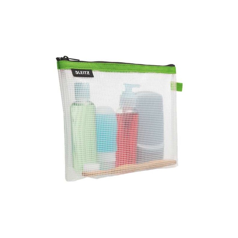 Leitz WOW Borsa impermeabile - Dimensioni 170x6x240mm - Materiale EVA. lavabile e resistente - Chiusura a zip - Colore v