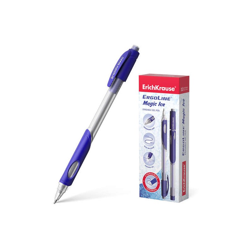 Penna gel cancellabile Erichkrause Ergoline Magic Ice - Punta 0.5 mm - Inchiostro gel ad asciugatura rapida - Fusto semi