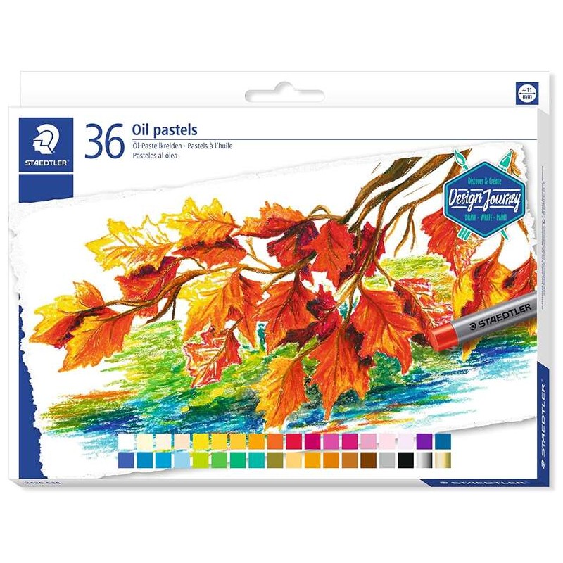 Staedtler Oil Pastels 2420 Confezione da 36 pastelli morbidi - Resistenti agli strappi - Estremamente brillanti - Colori