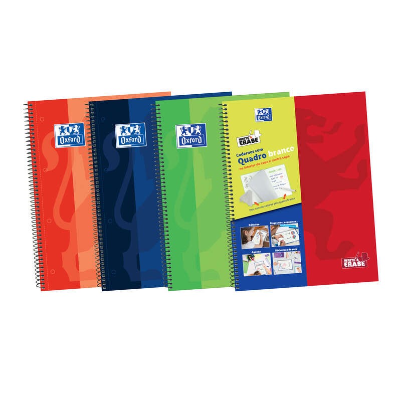 Oxford School Classic WriteeErase A4+ Europeanbook - Copertina rigida - 1 riga 2M - 100 fogli - Colori assortiti