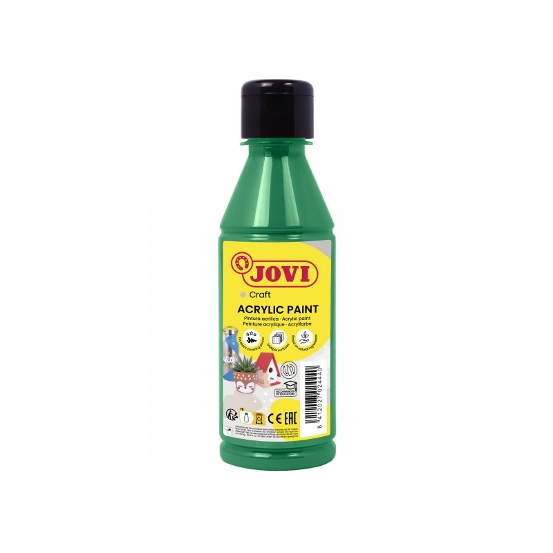Jovi Jovidecor Acryl Pittura acrilica - Finitura satinata - Alto potere coprente - Facile applicazione - Multiuso - Resi
