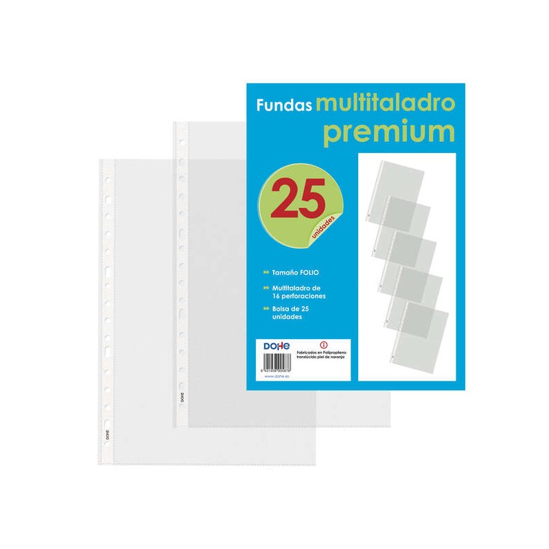 Dohe 25 manicotti multi-trapano premium con 16 perforazioni - Polipropilene ruvido