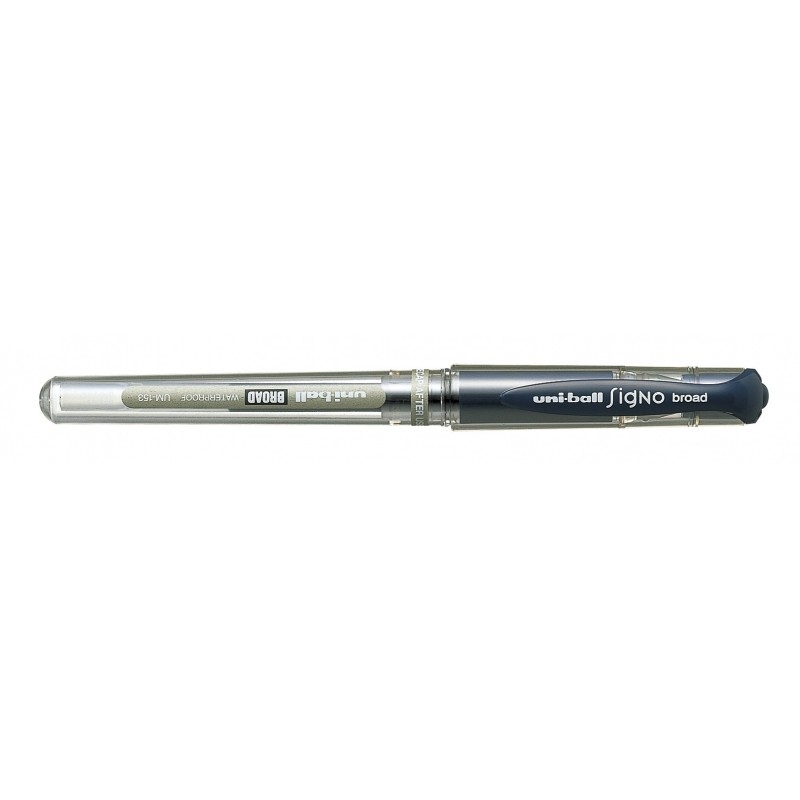 Uni-ball Signo Broad UM-153 Rollerball a inchiostro gel - Punta a sfera 1mm - Tratto stilografico - Impugnatura in gomma