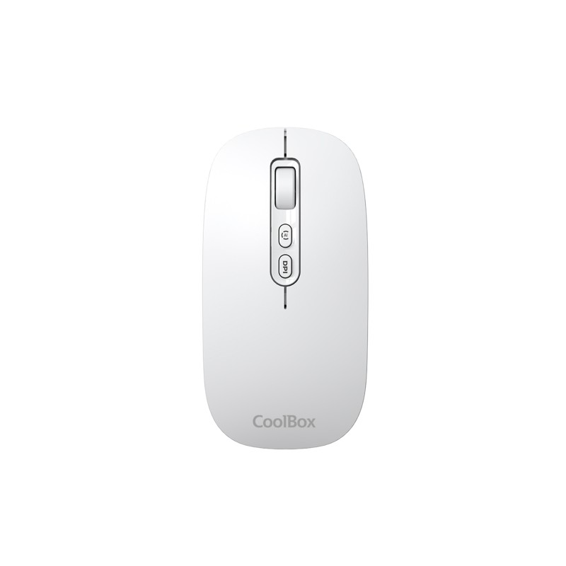 Mouse senza fili Coolbox W02 - Bluetooth e RF 2.4GHz - Super leggero - Pulsante di accesso copilota - Ricaricabile trami
