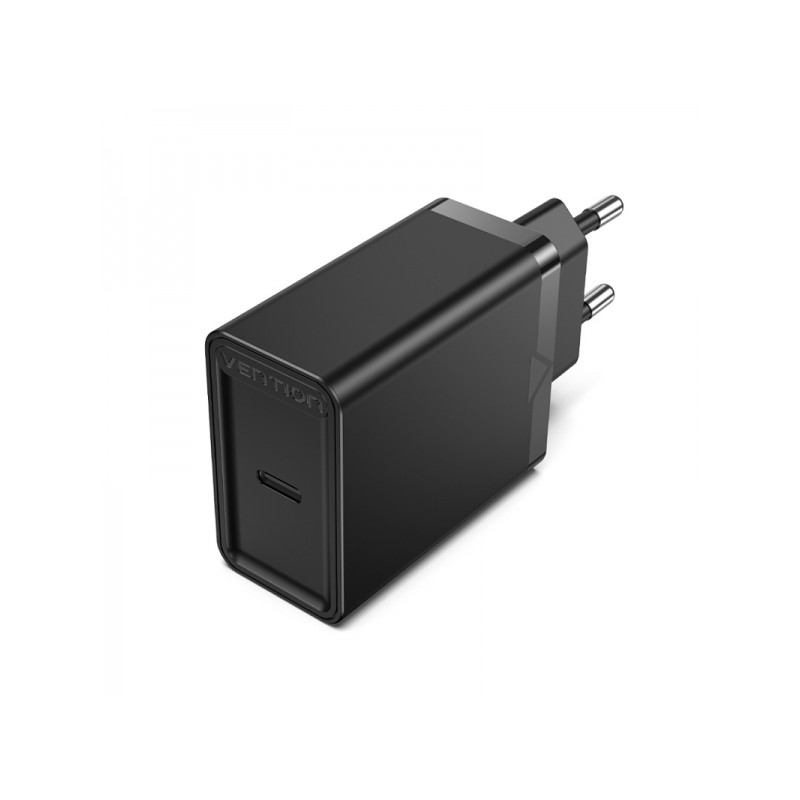 Vention Caricatore da parete USB-C 3A PD30W - Ricarica rapida - Nero